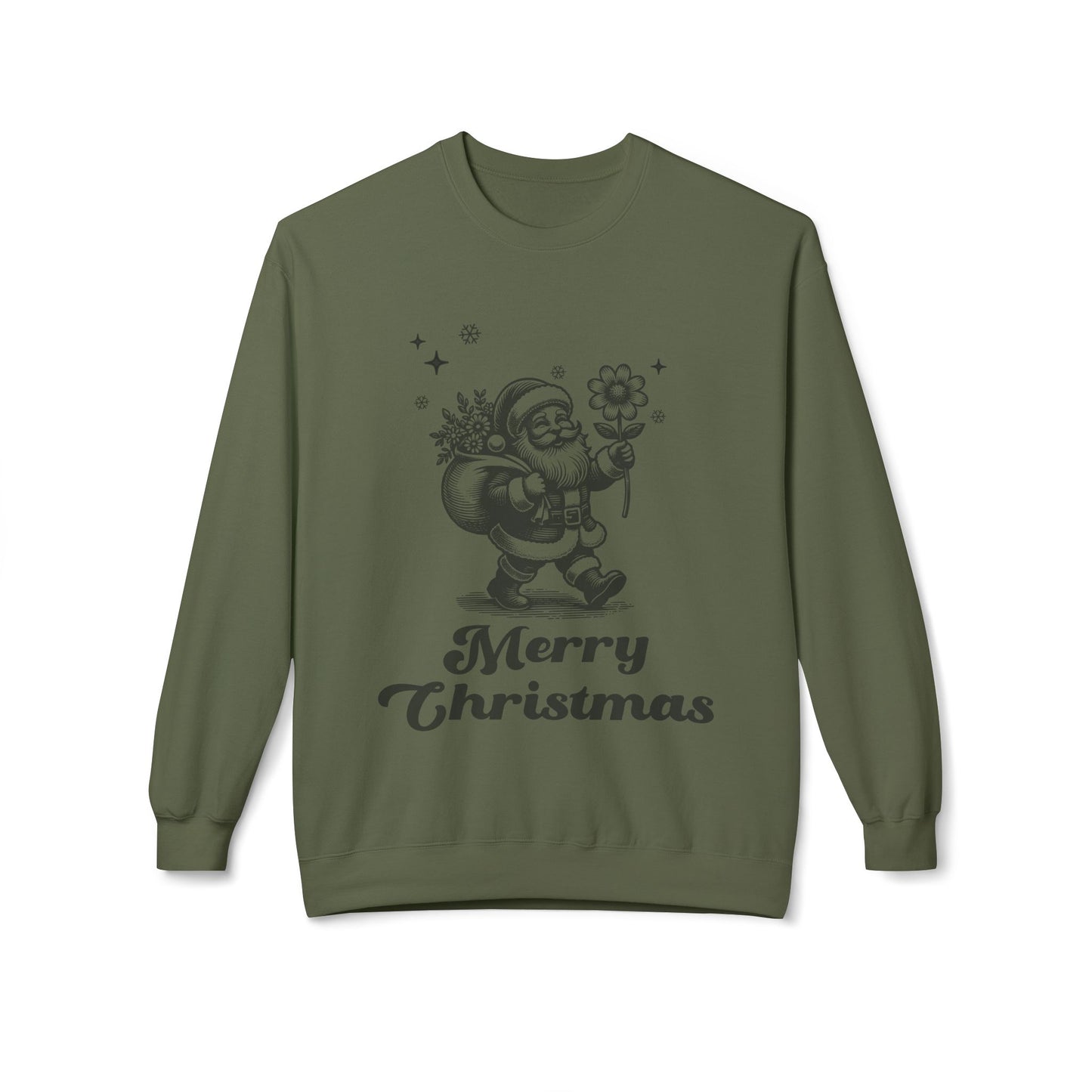 Floral Santa Crewneck